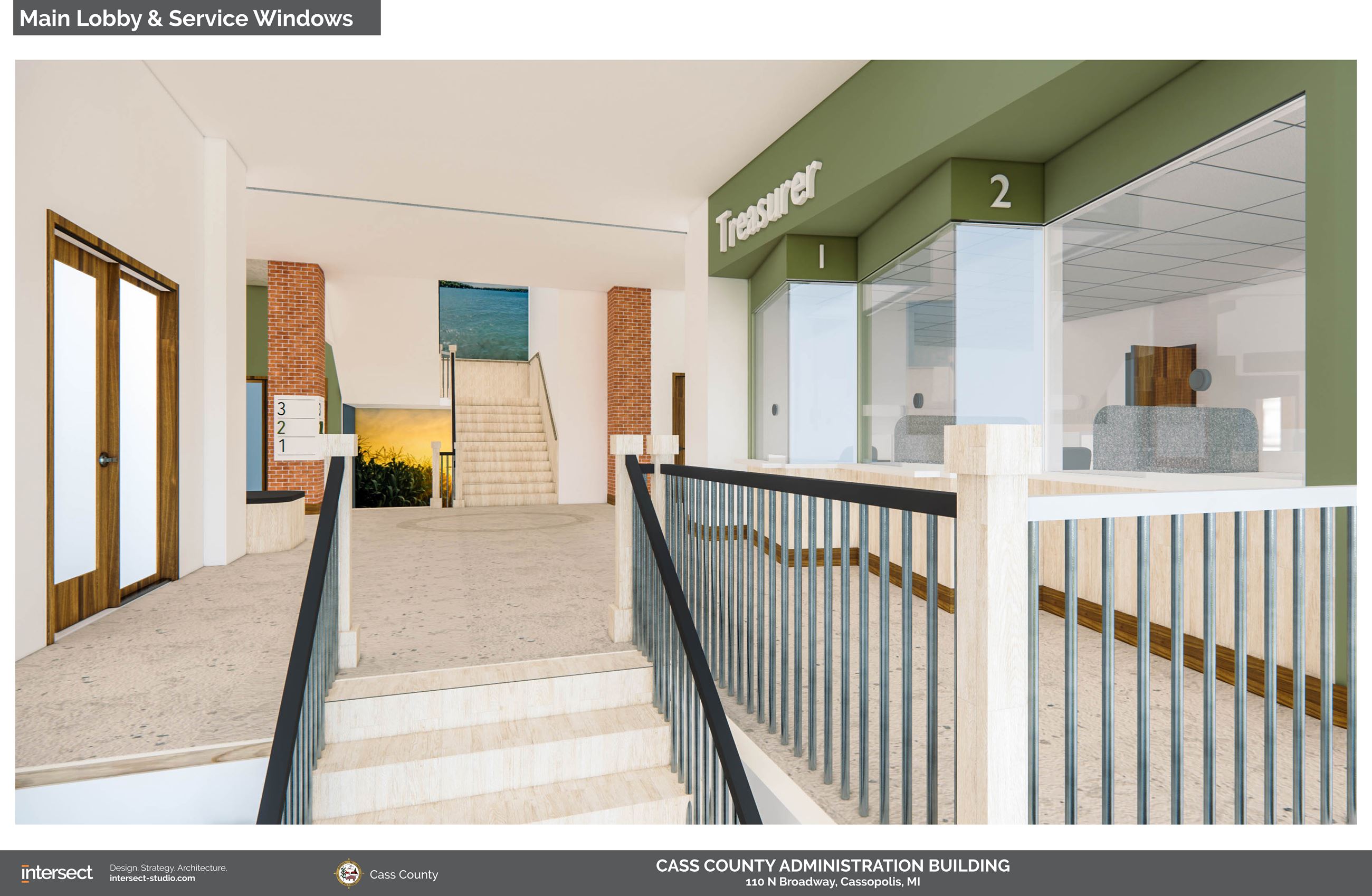 Main Lobby and Service Windows